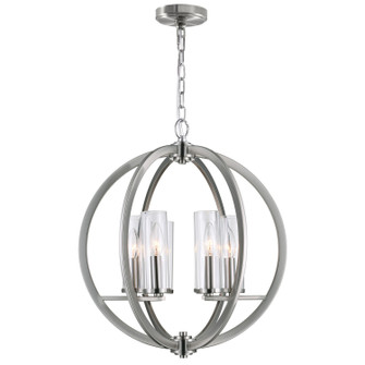 Elton Six Light Chandelier in Satin Nickel (401|9951P196606)