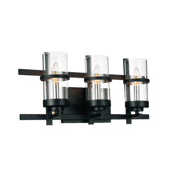 Sierra Three Light Wall Sconce in Black (401|9827W213101)