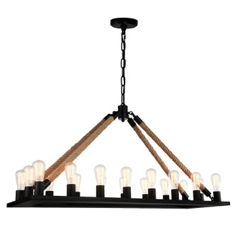 Ganges 18 Light Chandelier in Black (401|9671P4918RC101)