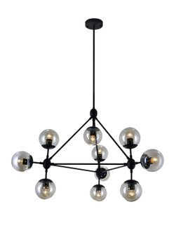 Glow Ten Light Chandelier in Black (401|9614P3910101)