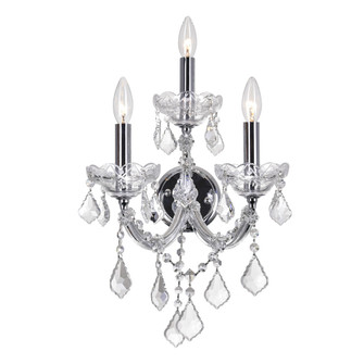 Maria Theresa Three Light Wall Sconce in Chrome (401|8318W12C3Clear)