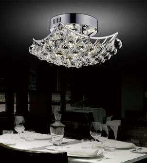 Queen Four Light Flush Mount in Chrome (401|8038C10CS)