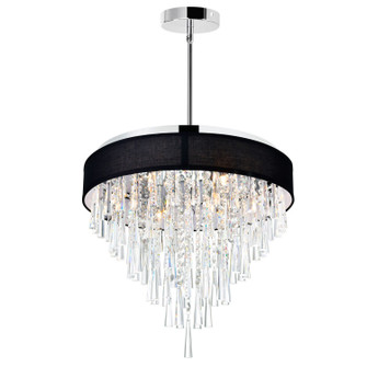 Franca Eight Light Chandelier in Black (401|5523P22CBlack)