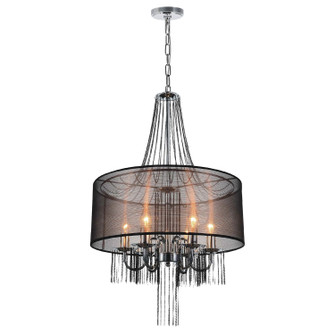 Amelia Six Light Chandelier in Chrome (401|5475P20C6Brown)