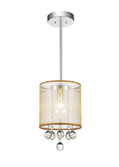 Radiant One Light Mini Pendant in Chrome (401|5062P6C1ClearG)