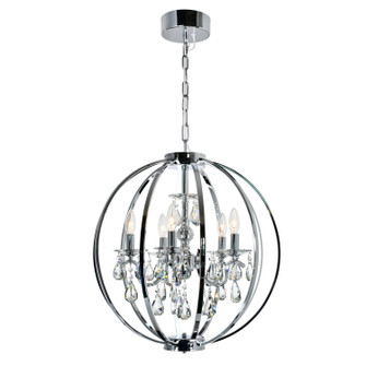 Abia Five Light Chandelier in Chrome (401|5025P22C5)