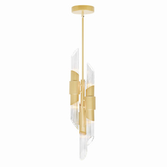 Croissant Six Light Pendant in Satin Gold (401|1269P76602)