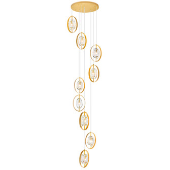 Iris Nine Light Pendant in Sun Gold (401|1224P249625)