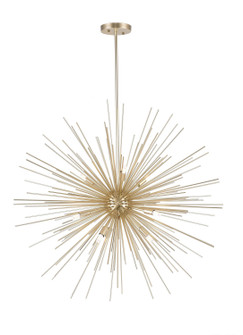 Savannah Nine Light Chandelier in Gold Leaf (401|1034P309620)