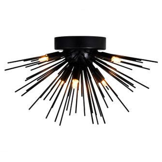 Savannah Six Light Flush Mount in Black (401|1034C206101)