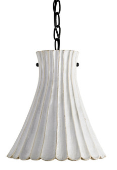 Jazz One Light Pendant in White Crackle/Satin Black (142|9901)