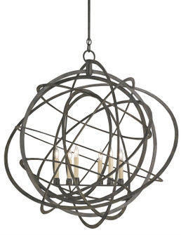 Genesis Six Light Chandelier in Black Iron (142|9488)