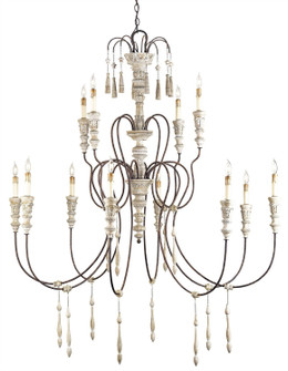 Hannah Collection 12 Light Chandelier in Stockholm White/Rust (142|9117)