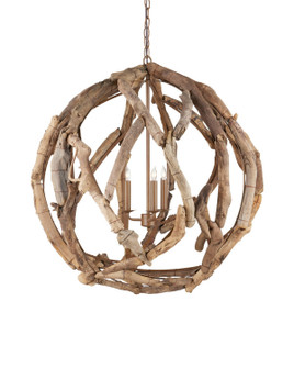 Driftwood Three Light Chandelier in Natural/Washed Driftwood (142|9078)