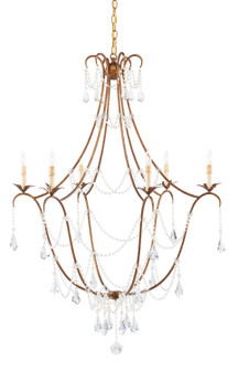 Elizabeth Six Light Chandelier in Rhine Gold/Clear (142|9048)