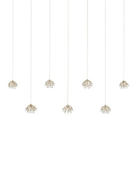 Crystal Bud Collection Seven Light Pendant in Crystal/ Contemporary Silver Leaf (142|90001054)