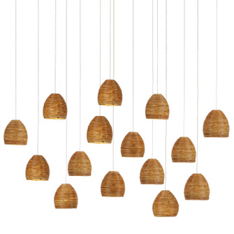 Beehive 15 Light Pendant in Natural/Silver (142|90001002)