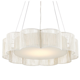 Ancroft White Chandelier LED Chandelier in White/Contemporary Silver Leaf (142|90000923)