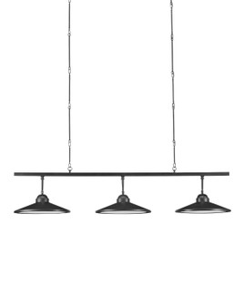 Ditchley Collection Three Light Chandelier in Black Bronze/White (142|90000858)