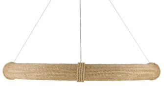 Portmeirion 12 Light Chandelier in Satin Black/Abaca Rope (142|90000805)