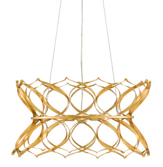 Clelia Three Light Chandelier in Contemporary Gold Leaf (142|90000799)