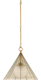 Nadir One Light Pendant in Antique Brass/Frosted Glass (142|90000760)