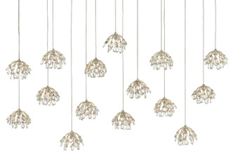 Crystal Bud 15 Light Pendant in Clear/Contemporary Silver Leaf/Silver (142|90000671)