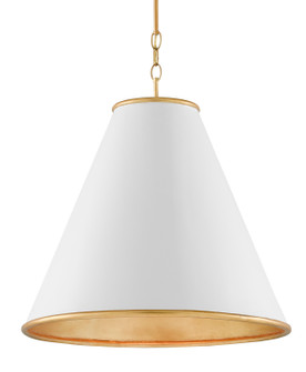 Pierrepont One Light Pendant in Painted Gesso White/Contemporary Gold Leaf/Gold (142|90000537)