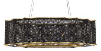 Nightwood Black Chandelier Eight Light Chandelier in Molé Black/Contemporary Gold Leaf (142|90000512)