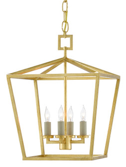 Denison Four Light Lantern in Contemporary Gold Leaf (142|90000458)