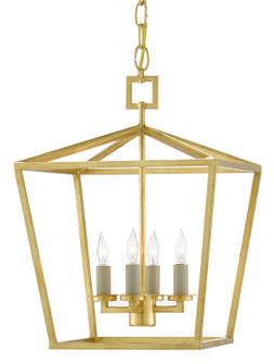 Denison Four Light Lantern in Contemporary Gold Leaf (142|90000458)