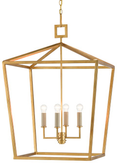 Denison Four Light Lantern in Contemporary Gold Leaf (142|90000405)