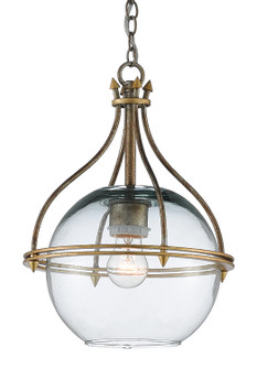 Foyle One Light Pendant in Antique Silver Leaf/Contemporary Gold Leaf (142|90000382)