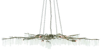 Forest Light Ten Light Chandelier in Textured Silver/Natural (142|90000368)