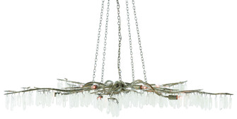 Aviva Stanoff Ten Light Chandelier in Textured Silver/Natural (142|90000368)