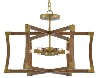 Bastian Six Light Lantern in Chestnut/Brass (142|90000221)