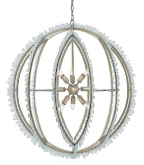 Saltwater Nine Light Chandelier in Contemporary Silver Leaf/Seaglass (142|90000210)