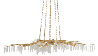 Aviva Stanoff Ten Light Chandelier in Washed Lucerne Gold/Natural (142|90000040)