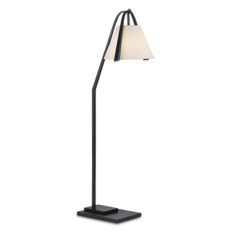 Frey One Light Floor Lamp in Satin Black/Brushed Brown (142|80000122)