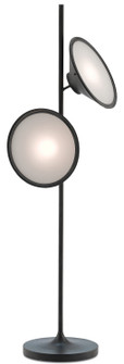 Bulat Two Light Floor Lamp in Antique Black/White Opaque (142|80000018)