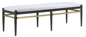Visby Bench in Cerused Black/Brushed Brass (142|70000311)