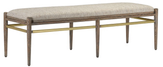 Visby Bench in Light Pepper/Brushed Brass (142|70000302)
