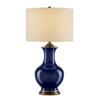 Lilou One Light Table Lamp in Blue/Antique Brass (142|60000841)