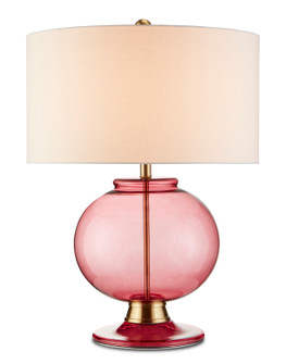 Jocasta One Light Table Lamp in Clear Red/Brass (142|60000717)