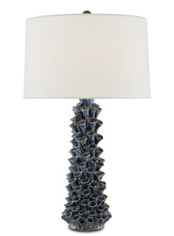 Sunken One Light Table Lamp in Blue Drip Glaze (142|60000683)