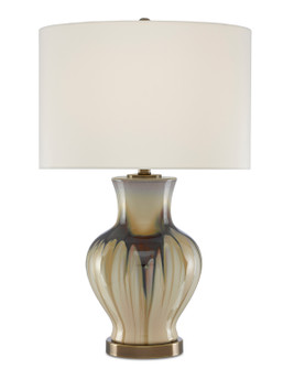 Muscadine One Light Table Lamp in Cream/Brown/Antique Brass (142|60000580)