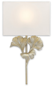 Gingko One Light Wall Sconce in Distressed Silver Leaf (142|59000009)