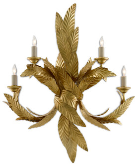 Apollo Four Light Wall Sconce in Contemporary Gold Leaf (142|50000132)
