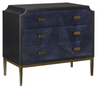 Kallista Chest in Dark Sapphire/Caviar Black/Antique Brass (142|30000124)