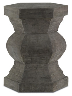 Pagoda Stool in Brushed Gray/Faux Bois (142|20000004)